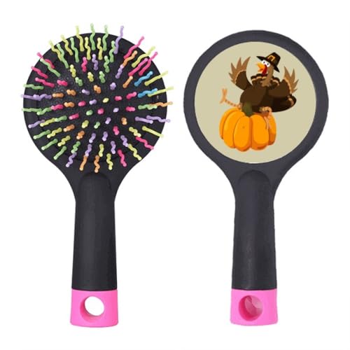 Brosse à cheveux démêlante motif citrouille Happy Thanksgiving Day