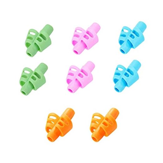 13peas - Juego de 8 Tiradores para lápices, 12 Unidades, Huecos universales, para Aprender a Escribir, para Accesorios de lápiz, corrección de la Postura de los niños, Escritura a Mano