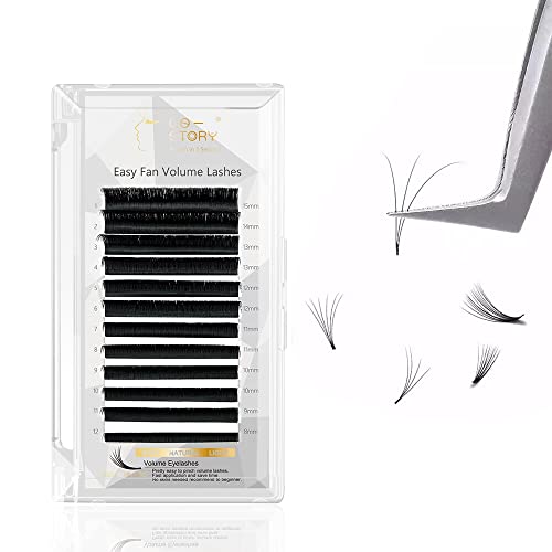Costory Extensiones de Pestañas Volumen Ruso 3D 4D-20D Pestañas Postizas Ahorrar Tiempo Profesional Natural Suave Volume Easy Fan Eyelash Extensions(Grosor 0.07 Curvatura C Longitud 8-15mm Mix) Cover