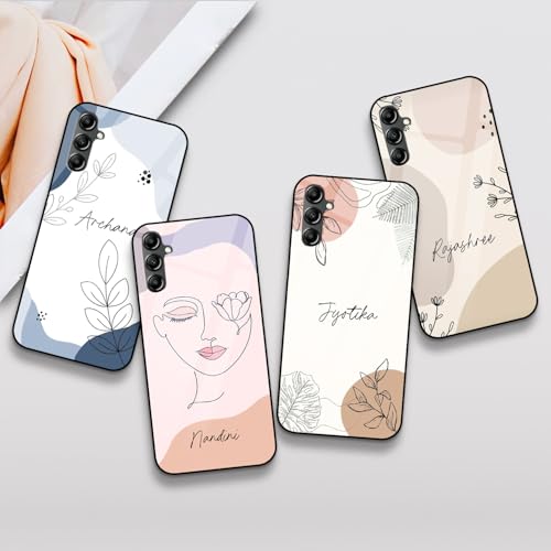 Image of COLORflow Back Cover Compatible with Samsung Galaxy A14 5G / 4G | Aesthetic Name Customized | Shockproof TPU Bumper with Camera Protection Back Cover Compatible with Samsung Galaxy A14 5G / 4G