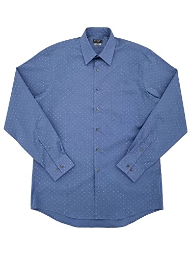 Chemise bleue à col flexible Van Heusen en taille M pour homme avec manches longues