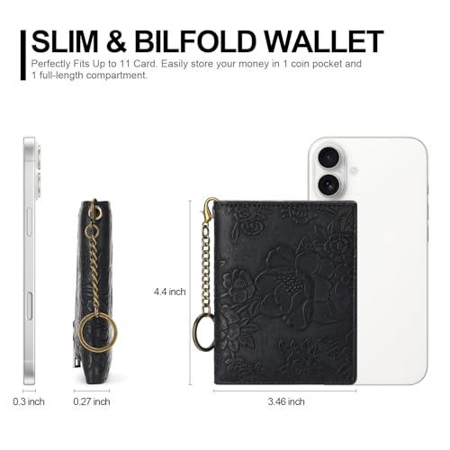 Image of FALAN MULE Small Wallets Woman Slim RFID Blocking Mini Credit Card Holder
