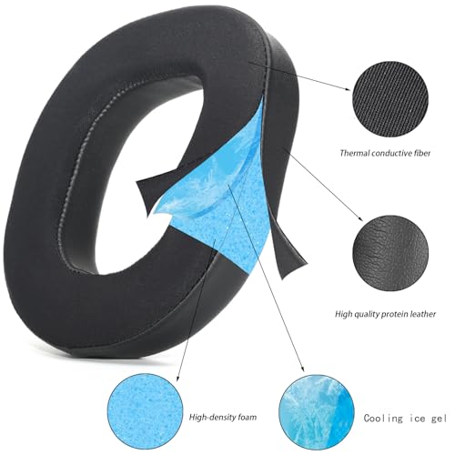 Almohadillas para auriculares Defean con gel refrigerante para Turtle Beach Stealth 700 Gen 3 | Repuestos para auriculares Stealth 700 Gen3 y espuma para micrófono, espuma de alta densidad para cancelación de ruido miniatura 4