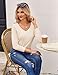 Zeagoo Womens T Shirts Long Sleeve V Neck Basic Tee Casual Loose Fit Soft Fall Tops Outfits 2025 S-XXL Apricot