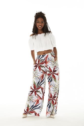Lady High Waist Wide Leg Pants in Garden at Dawn3