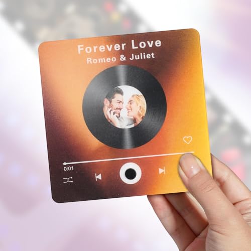 BSOON Musik Kühlschrankmagnet Fotomagnet Album Musik Magnete können Lieder Spielen Dekoration Geschenk für Paare Weihnachten Valentinstag (Spotify Musik)