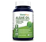 Omega 3 - Algae Oil 1400mg 150 Vegetarian Powder Capsules (Non-GMO & Gluten Free)