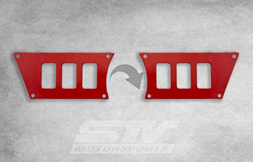 STVMotorsports Custom Aluminum Red Dash Panel for Polaris RZR XP 1000 with 6 Switch Openings (no switches Included)