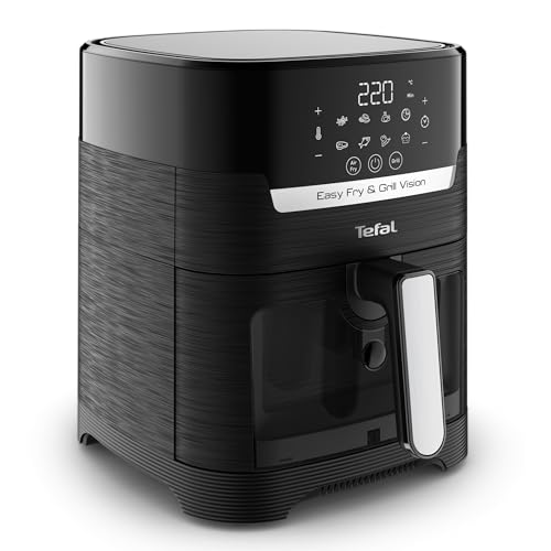 Tefal EY5068 Easy Fry & Grill Vision heteluchtfriteuse met kijkvenster zwart, gezond koken, touchscreen, 8 automatische programma's, snel, kijkvenster, heteluchtfriteuse, digitaal receptenboek - Afbeelding 3