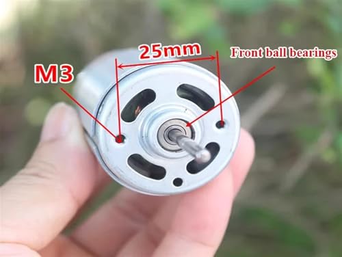 Moteur électrique 555 avec roulement à billes avant et balais de carbone - 3