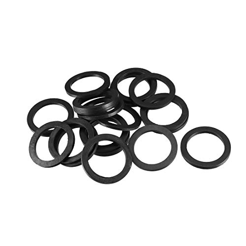 uxcell Rubber Flat Washers 40mm OD 30mm ID 3mm Thickness for Faucet Pipe Water Hose, Pack of 20