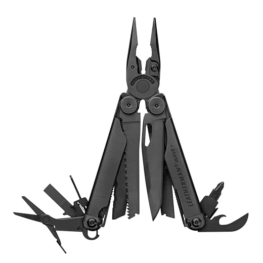 Leatherman Wave Plus - The multi-tool for any task, 18 multipurpose tools with lockable blades for camping, DIY and outdoor adventures made in the USA in black with Molle holster