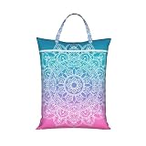 Mandala Travel Laundry Bag Washable Waterproof Wet Bag Dirty Clothes Bag For Travel, Gym, Swimming Pool