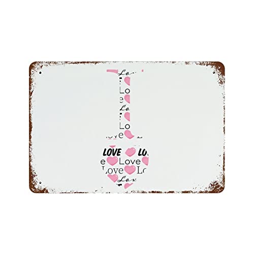 Décoration de cuisine romantique : Plaque en métal cœur et alphabet WengBeauty
