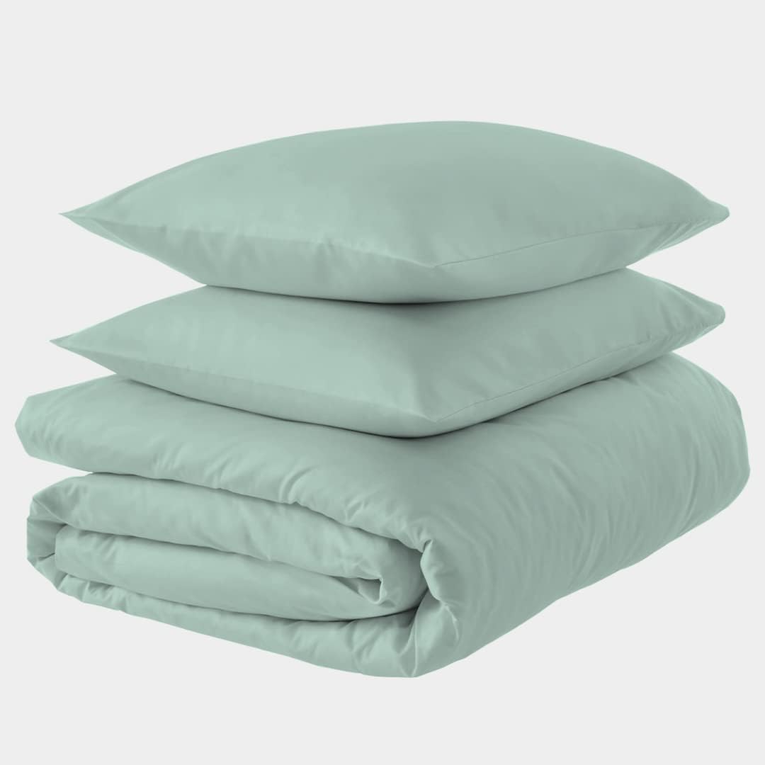 Cotton Comfort Bedding Super King Duvet Cover Set 100% Egyptian Cotton 400 Thread Count Super King Duvet Set With Pillow cases 2 Pack - Soft Bedding 3Pcs Quilt Cover Set (Duck Egg, Super King)