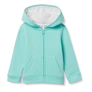 Amazon Essentials Girls and Toddlers’ Fleece Zip-Up Hoodie Sweatshirt