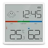 Thermometer Hygrometer Innen, ORIA Digitale Uhr mit Temperaturanzeige