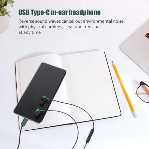 Auriculares tipo C ergonómicos VILLCASE con control integrado para llamadas claros 5