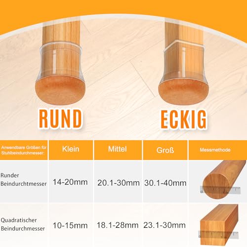 24 Pcs Chair Leg Floor Protectors - Image 3