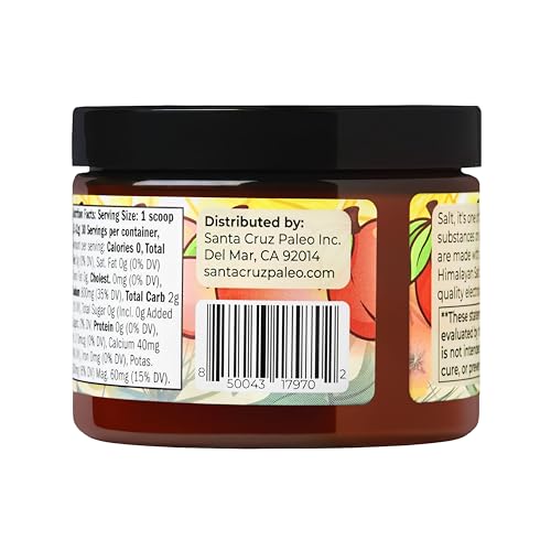 Image of Santa Cruz Paleo Electrolyte Powder, Peach Lemonade Flavor, Sugar Free Hydration Drink Mix with Himalayan Pink Salt, Sea Salt, Magnesium Glycinate, Potassium Chloride, Sweetened with Stevia, 30 Srvgs