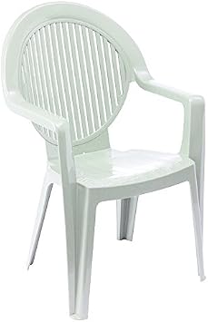 GROSFILLEX Sillón Fidji 2 Taupe – PVC Resistente Al Sol, Apilable Y Súper Cómodo Para Terraza O Jardín