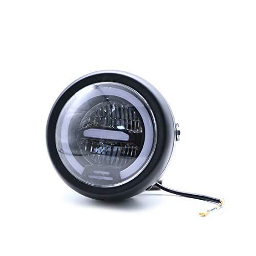 Phare de Moto LED, Distance de Phare Universel de 6,5 pouces avec Support pour Moto Cafe Racer - Lumière Blanche - Image 8