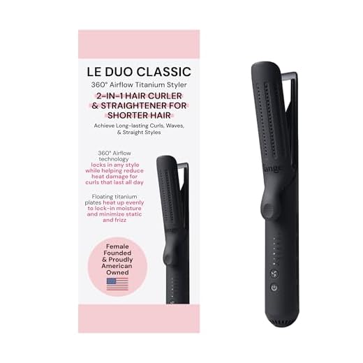 L'ANGE HAIR Le Duo 360° Airflow Styler | 2-in-1 Curling Wand & Titanium Flat Iron Hair Straightener | Professional Hair Curler with Cooling Air Vents | Dual Voltage & Adjustable Temp