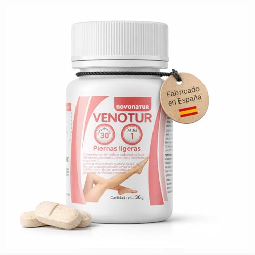 Venotur Piernas Cansadas - Mantiene las Piernas Ligeras - Ayuda a Mejorar la Circulación Contiene Vitamina C, Castaño de Indias, Rusco - Elaborado con Especias Vegetales