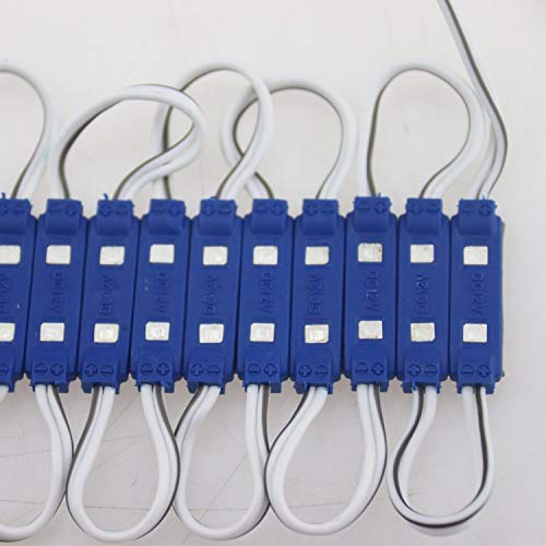 Image of Super Bright 200pcs 2835 2 LED Module Sign Lights Blue Waterproof Decorative Light for Letter Sign Advertising Signs with Tape Backside (Blue)