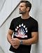 Aiyino Mens Patriotic Fighter Jet Graphic Tee American Flag Aviation Shirt 4th of July Gift Black L