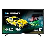 Blaupunkt TV 32' HD LED, Dolby Audio, 2×HDMI, USB, Sintonizadores T2/S2/C, Bajo Consumo, Negro, 32HCE4000S