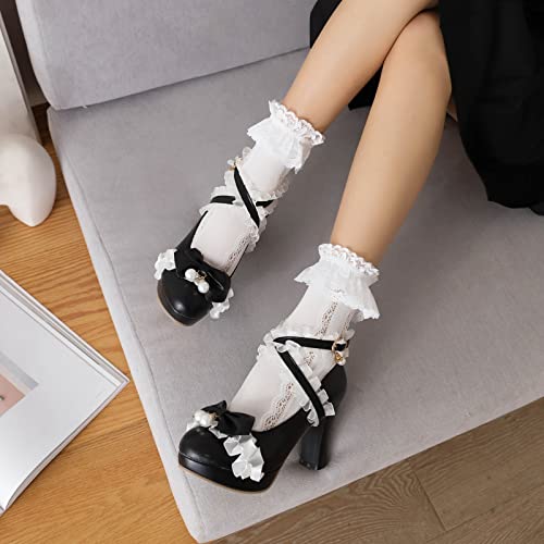 Mary Janes plateforme avec nœud et ruffles Lizoleor taille 38 - 6