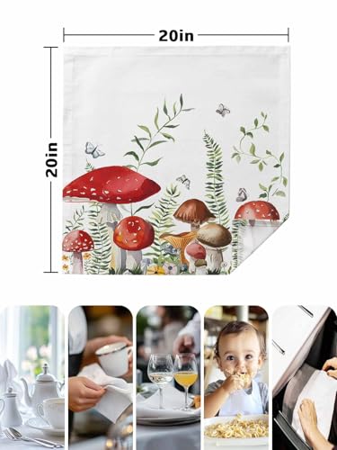 Servilletas de tela set x8 50.5x50.5 cm Mushroom miniatura 7