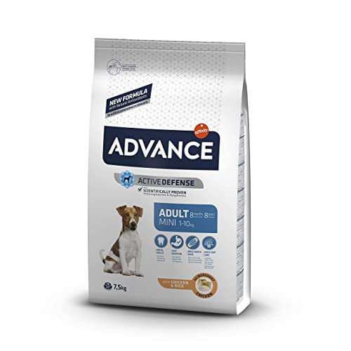 Advance Mini Adult Chicken - Croquettes pour Chiens Adultes de Petit Race avec du Poulet - 7,5kg
