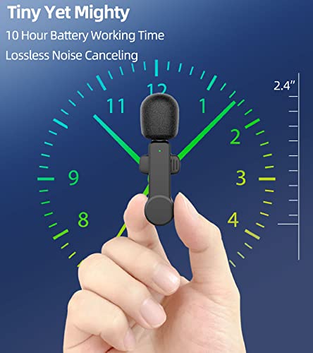 Ezcoloris Wireless Microphone For Android Phone Usb C Mic 10H Battery Lapel Wireless Lavalier Microphone Noise Canceling Mic Video Recording Stream Interview #TOP3