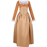 Yejue Royal Colonial Little Girl Child Princess Costume Hamilton Angelica Top Skirt Khaki Cosplay Kid Victorian Dress