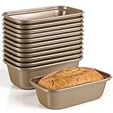 Lyksgir 12 Pcs Mini Loaf Pans Small Banana Bread Tins 6.2 x 3.5 x 1.85 inch Nonstick Carbon Steel Baking Bread Pan Nonstick Tiny Meatloaf Pan Small Baking Pans for Oven Air Fryer