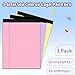 3 pcs Legal Pads 8.5 x 11 Note Pads, Colored Legal Notepads 8.5 x 11, Notebook Wide Ruled Paper, Micro Perforated Writing Pads, Lined Paper Pads, Pad of Paper for Office Home School, 30 Sheets/Pack