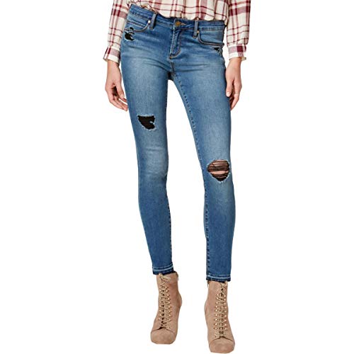 Articles of Society Womens Sara Denim Distressed Skinny Jeans Blue 32