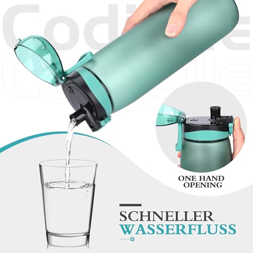 CodiCile Trinkflasche 1L, Wasserflasche 1L BPA-Frei, Auslaufsichere 1 Liter Trinkflasche, Tritan Sportflasche mit Filter für Fitness… – Ansicht 4