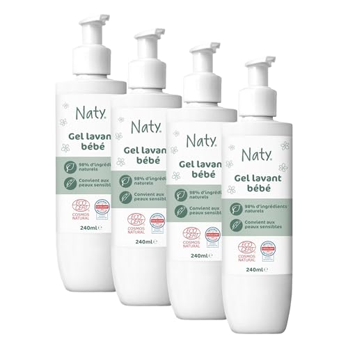 Gel lavant bébé Naty pour la toilette quotidienne des peaux sensibles