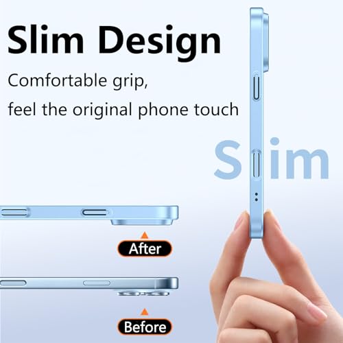 Omio Magnetic Case for iPhone 14 Pro Max Compatible with MagSafe, Built-in Glass Camera Lens Protector Large Window Logo View Military Grade Drop Protection Matte Cover for Women Men Black Titanium by Omio - Image 2