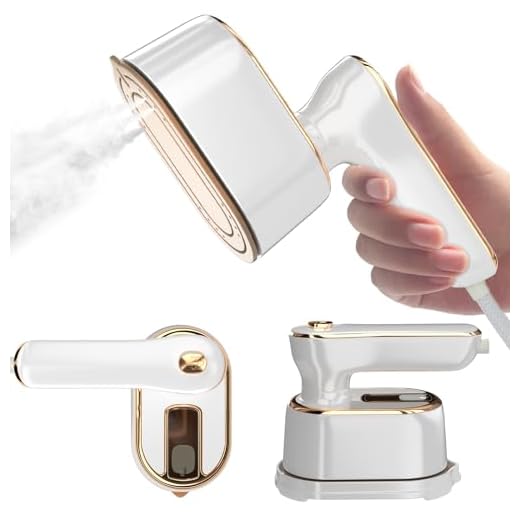 Travel Steamer Iron for Clothes Mini - Portable Ironing Machine Travel Small Size Portable Steamer Travel College Dorm Home Essentials Steamer for Clothes(White)