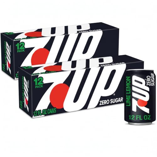 Zero Sugar 7-Up Soda, 12 Oz (Pack of 24)