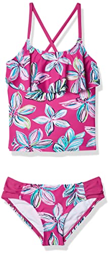 Image of Kanu Surf Girls' Charlotte Flounce Tankini Beach Sport 2-piece Swimsuit