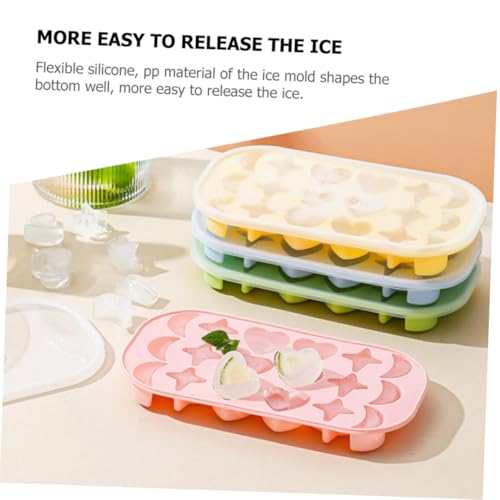 2 Piezas Moldes de Cubos de Hielo de Silicona con Tapa miniatura 6