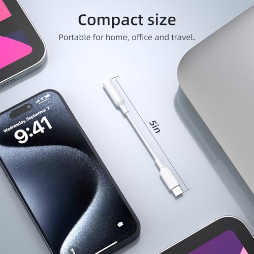 Subynanal Usb C To 3.5Mm Headphone Jack Adapter For Iphone 16/16 Pro/15/15 Pro/Pro Max/Plus thumb #6
