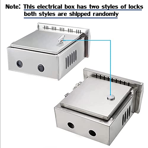 Gersik Outdoor Stainless Steel Electrical Box Enclosure, Ip65 Waterproof Junction Box, Weatherproof Nema Enclosure Box, Wall-Mounted Project Boxes For Electronics With Insulation Mounting Plate 11.8" X 9.8" X 5.5" #TOP3