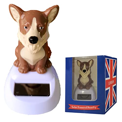 Figurine Solaire - Chien Corgi de la Reine d'Angleterre