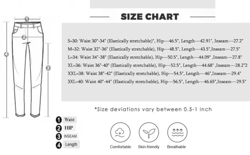 perdontoo Mens Linen Cotton Loose Fit Casual Lightweight Elastic Waist Summer Pants (Large, Blue)